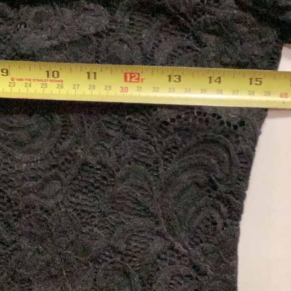 Bebe black lace long sleeve top - Picture 6 of 7